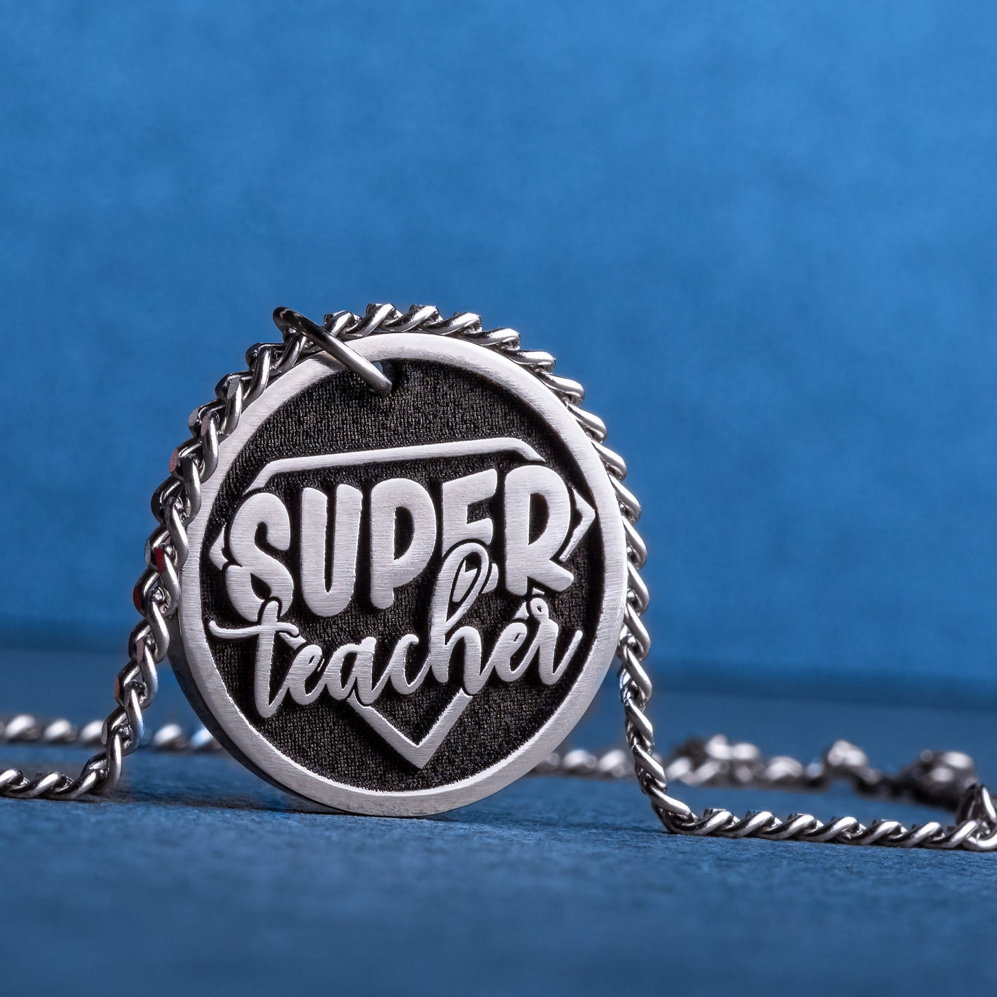 Personalized 'Super Teacher' Engraved Pendants - The Perfect Gift for Educators! Custom Necklace For Coach