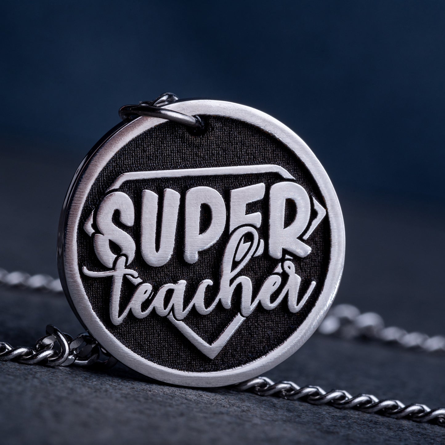 Personalized 'Super Teacher' Engraved Pendants - The Perfect Gift for Educators! Custom Necklace For Coach