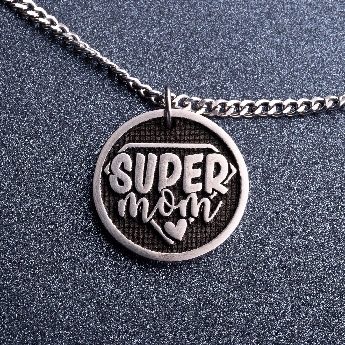 The Perfect Mother's Day Gift - Engraved Super Mom Pendant Necklace