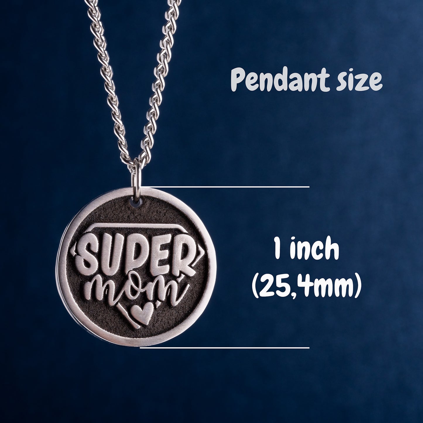 The Perfect Mother's Day Gift - Engraved Super Mom Pendant Necklace