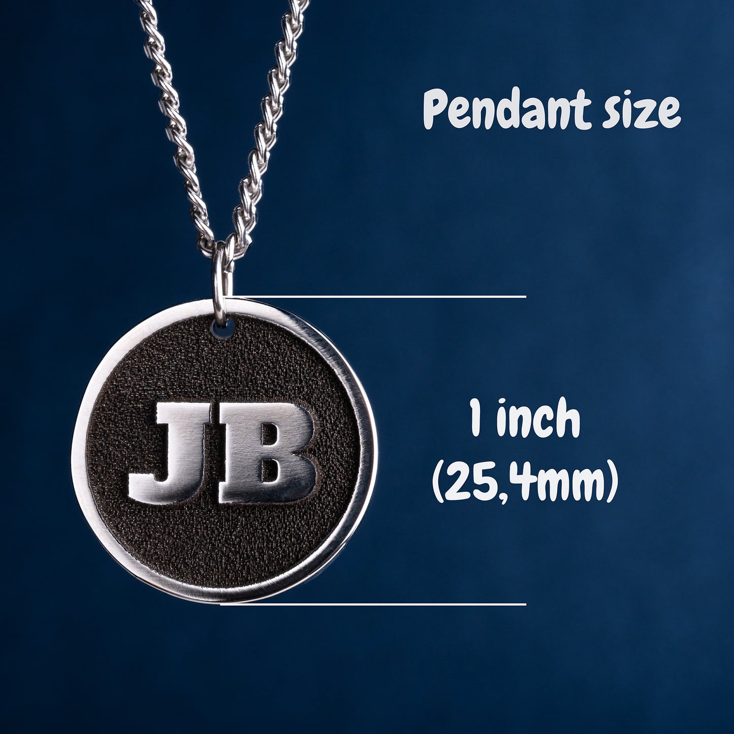 Personalized Initial Pendant for Men and Women. Custom Monogram Necklace