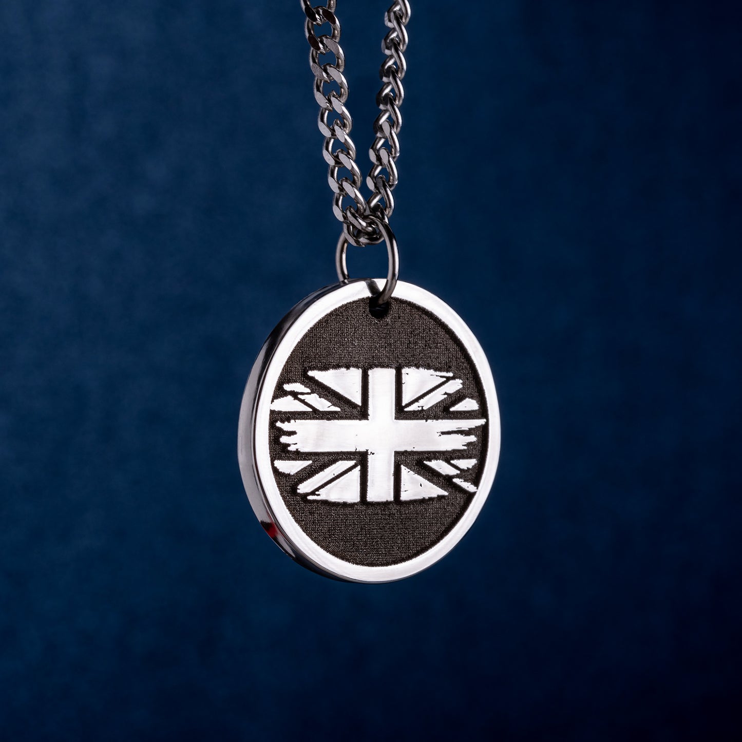 Personalized Union Jack Pendant. Union Flag Necklace - Flag Of The United Kingdom. Great Britain National Emblem