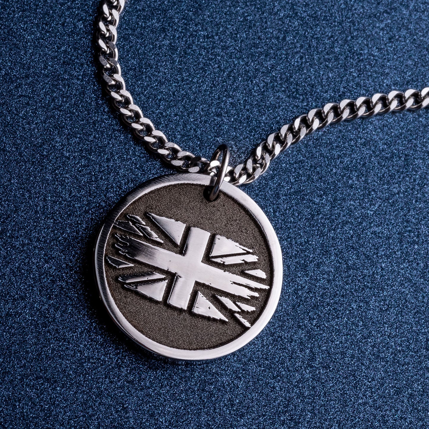 Personalized Union Jack Pendant. Union Flag Necklace - Flag Of The United Kingdom. Great Britain National Emblem