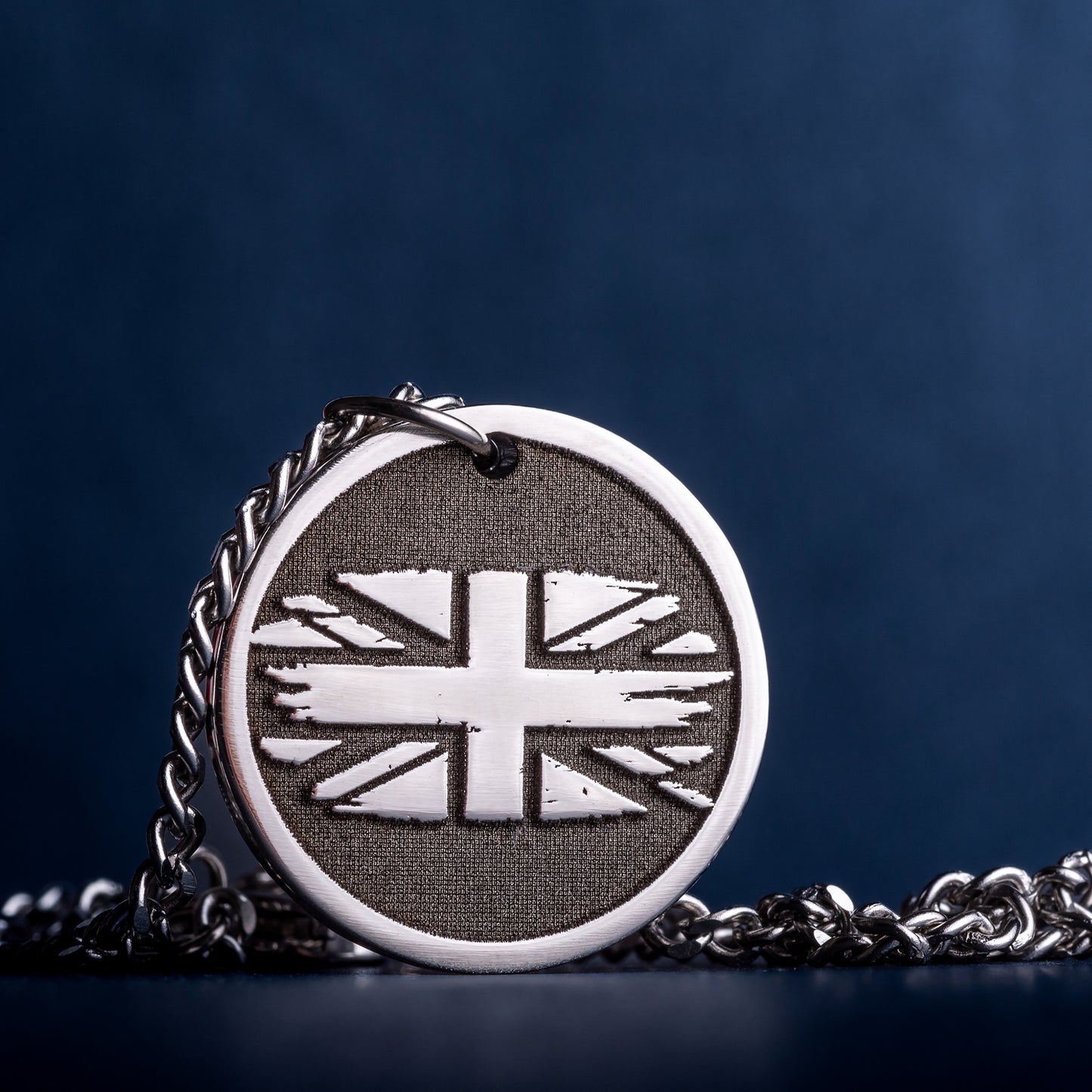 Personalized Union Jack Pendant. Union Flag Necklace - Flag Of The United Kingdom. Great Britain National Emblem