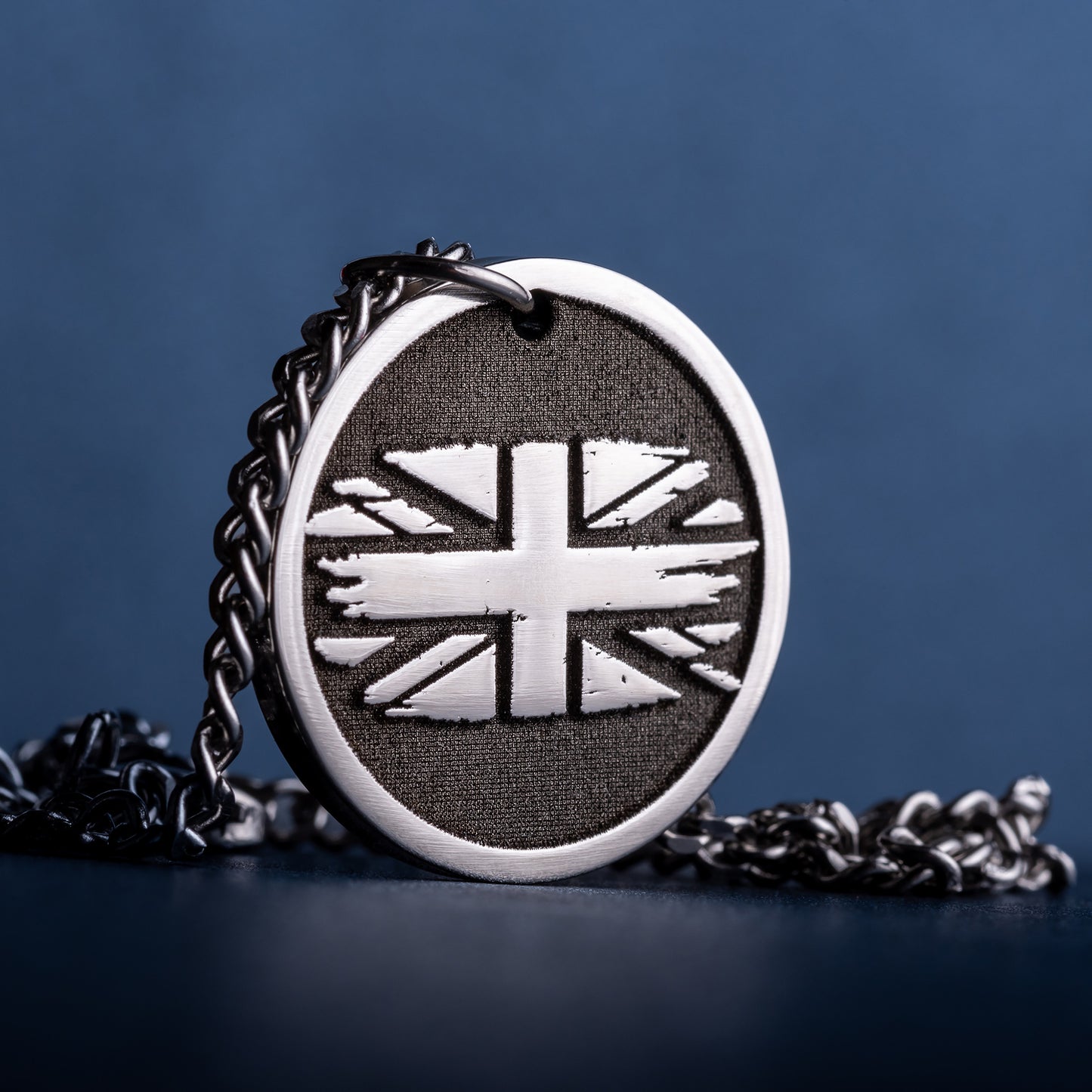 Personalized Union Jack Pendant. Union Flag Necklace - Flag Of The United Kingdom. Great Britain National Emblem