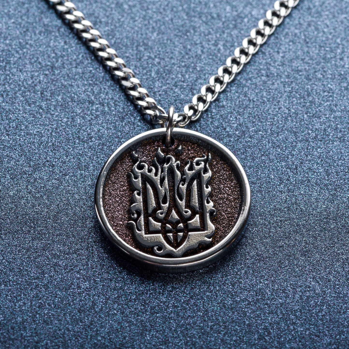 Personalized Pendant With Ukrainian National Emblem Trident