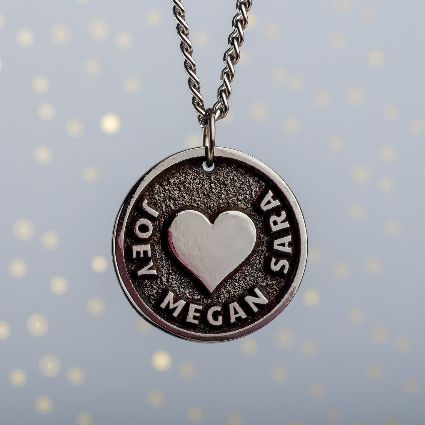 Personalized Necklace with Heart  and Children's Names