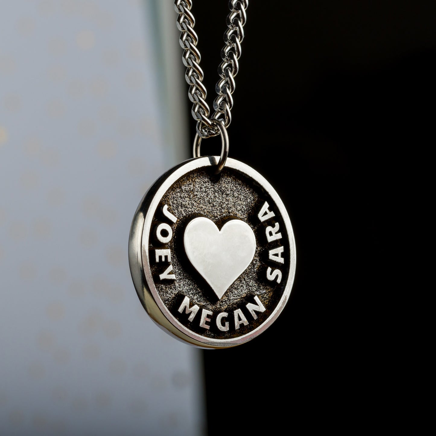 Personalized Necklace with Heart  and Children's Names