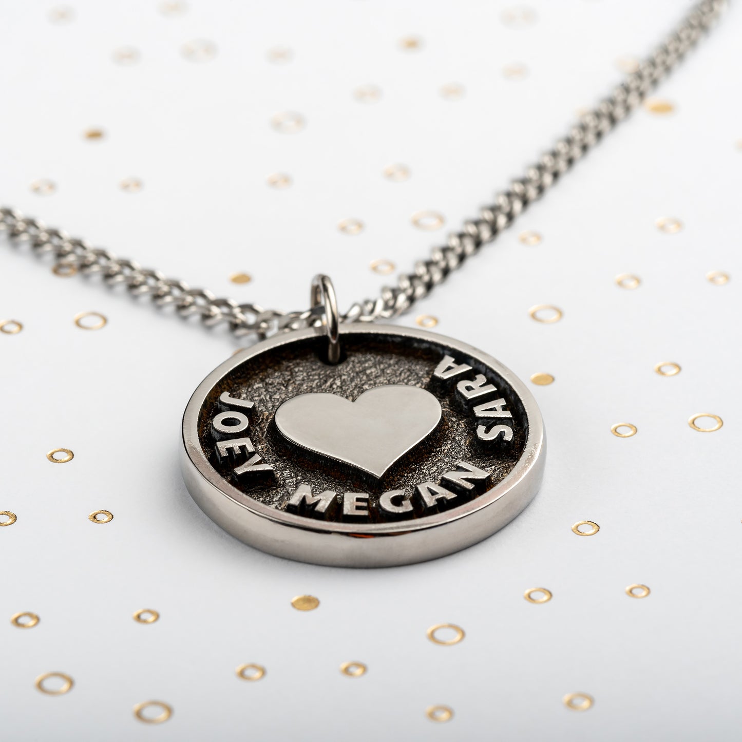 Personalized Necklace with Heart  and Children's Names