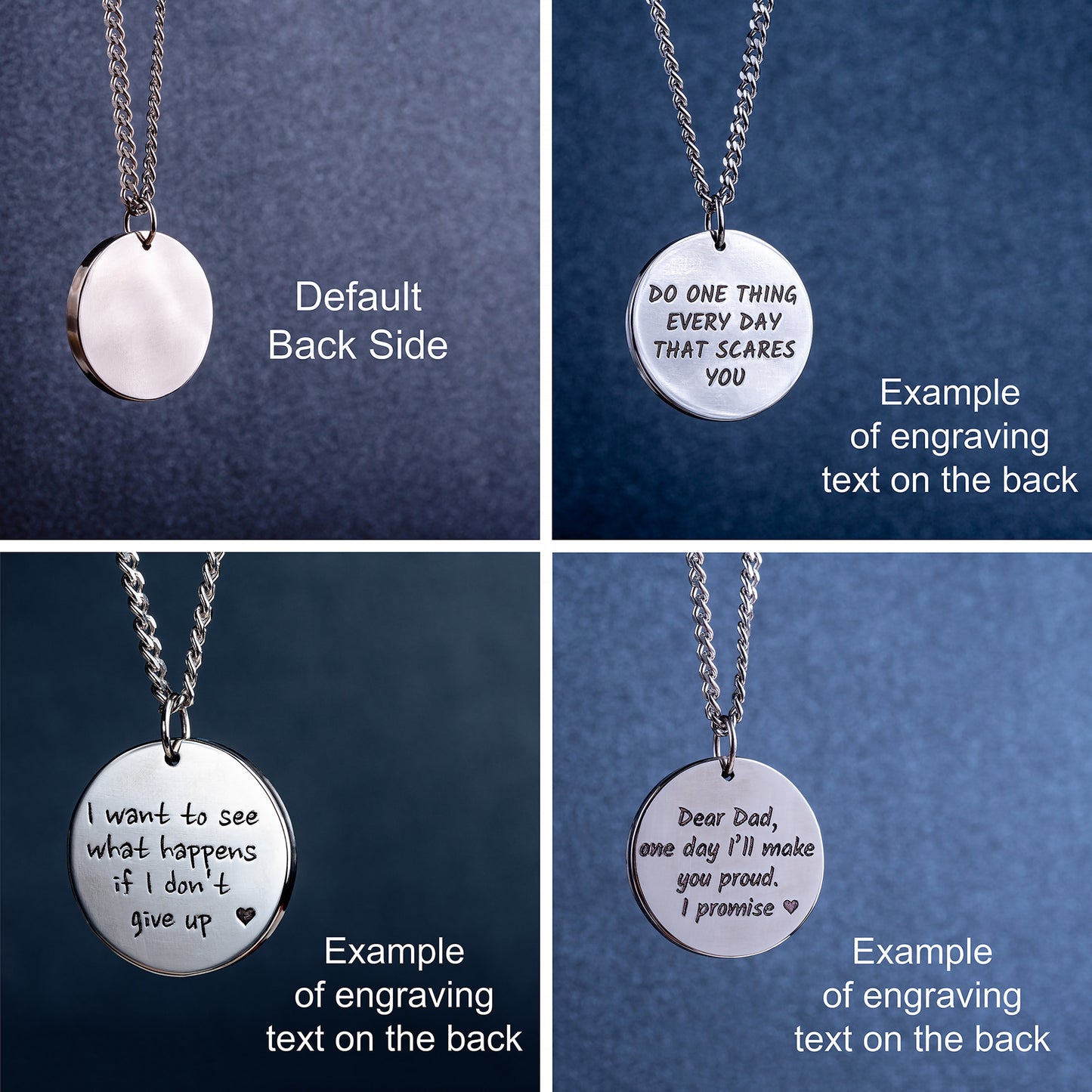 But God - Engraved Pendant Necklace - A Symbol of Hope and Redemption